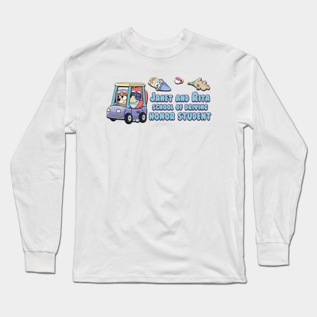 Driving School Long Sleeve T-Shirt by Justine Nolanz